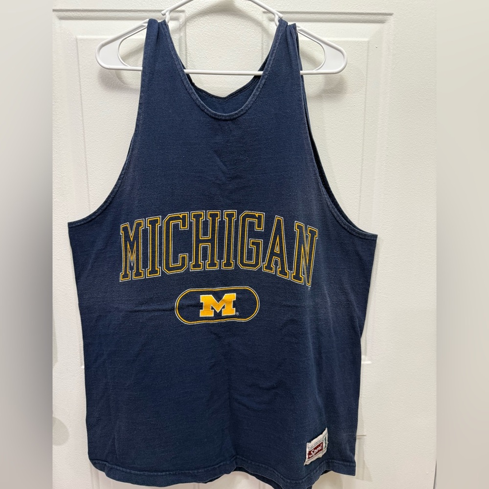 Vintage Michigan made in the USA 100% cotton muscle T-shirt